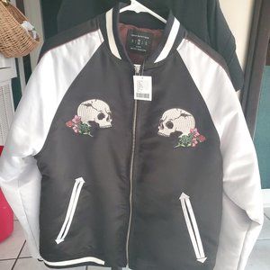 Urban Outfitters Skull/Plants Souvenir Jacket